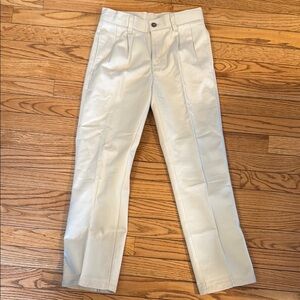 Chaps Cream and Blue Striped Pants
